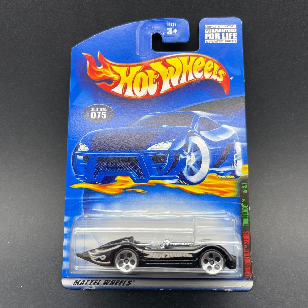 Hot Wheels Logo-Motive Turbolence Sports Car Black Diecast 1/64 Scale #075